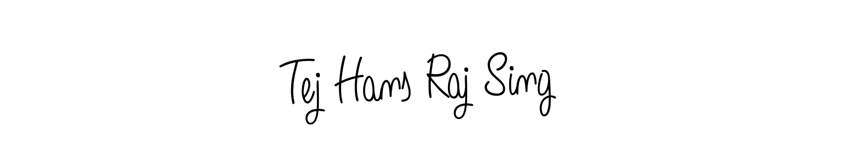 Make a beautiful signature design for name Tej Hans Raj Sing. With this signature (Angelique-Rose-font-FFP) style, you can create a handwritten signature for free. Tej Hans Raj Sing signature style 5 images and pictures png