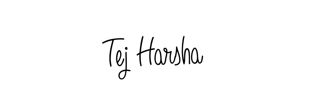 Use a signature maker to create a handwritten signature online. With this signature software, you can design (Angelique-Rose-font-FFP) your own signature for name Tej Harsha. Tej Harsha signature style 5 images and pictures png