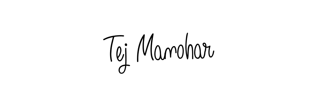 How to make Tej Manohar name signature. Use Angelique-Rose-font-FFP style for creating short signs online. This is the latest handwritten sign. Tej Manohar signature style 5 images and pictures png