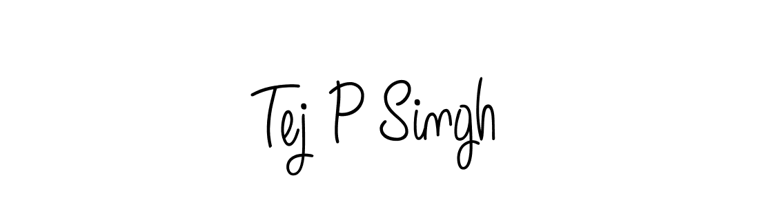 Make a beautiful signature design for name Tej P Singh. With this signature (Angelique-Rose-font-FFP) style, you can create a handwritten signature for free. Tej P Singh signature style 5 images and pictures png