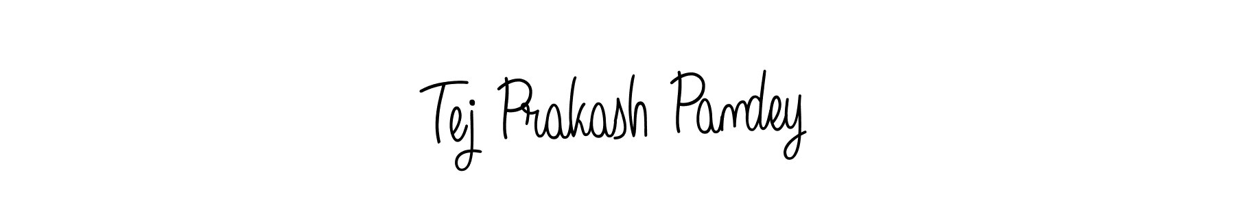 Make a beautiful signature design for name Tej Prakash Pandey. With this signature (Angelique-Rose-font-FFP) style, you can create a handwritten signature for free. Tej Prakash Pandey signature style 5 images and pictures png