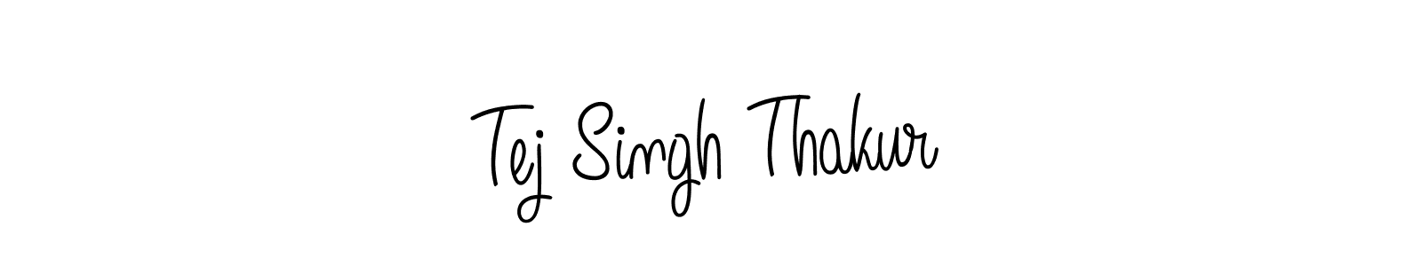 You should practise on your own different ways (Angelique-Rose-font-FFP) to write your name (Tej Singh Thakur) in signature. don't let someone else do it for you. Tej Singh Thakur signature style 5 images and pictures png