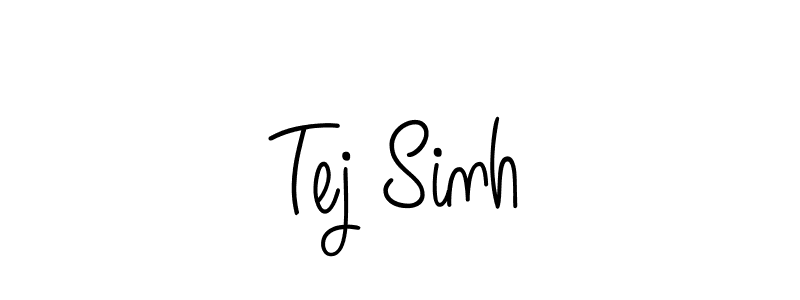 How to make Tej Sinh name signature. Use Angelique-Rose-font-FFP style for creating short signs online. This is the latest handwritten sign. Tej Sinh signature style 5 images and pictures png