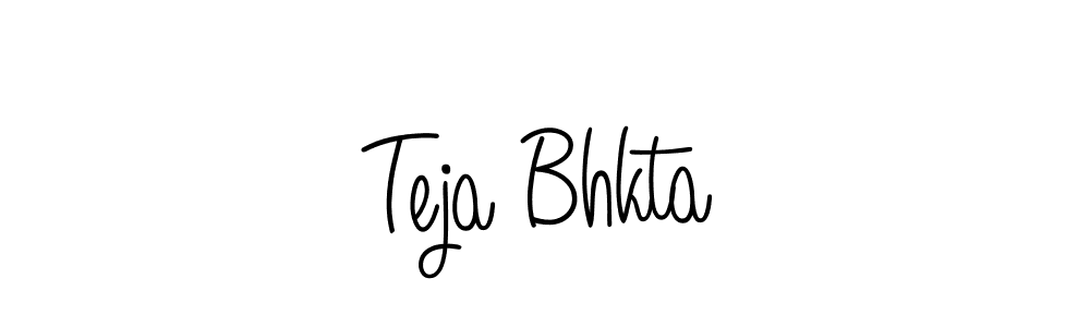 The best way (Angelique-Rose-font-FFP) to make a short signature is to pick only two or three words in your name. The name Teja Bhkta include a total of six letters. For converting this name. Teja Bhkta signature style 5 images and pictures png