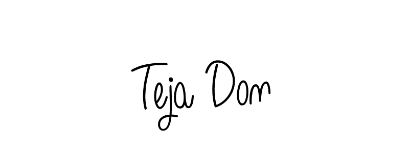 The best way (Angelique-Rose-font-FFP) to make a short signature is to pick only two or three words in your name. The name Teja Don include a total of six letters. For converting this name. Teja Don signature style 5 images and pictures png