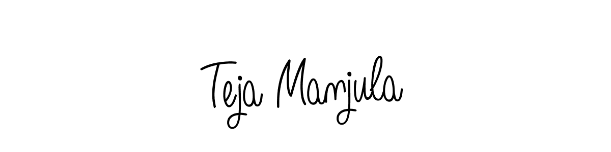 Make a short Teja Manjula signature style. Manage your documents anywhere anytime using Angelique-Rose-font-FFP. Create and add eSignatures, submit forms, share and send files easily. Teja Manjula signature style 5 images and pictures png