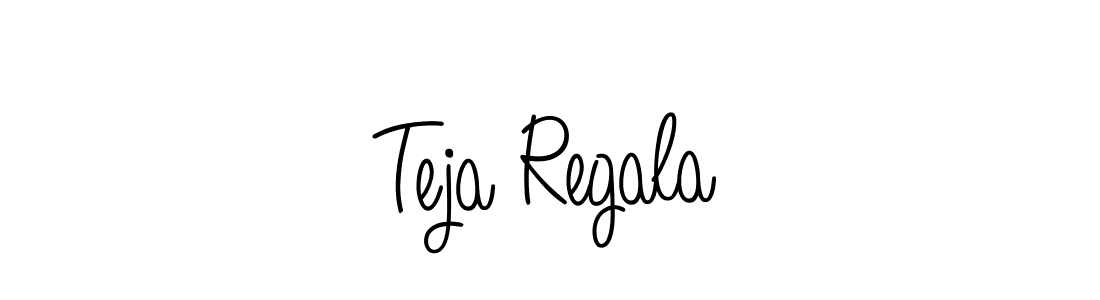 The best way (Angelique-Rose-font-FFP) to make a short signature is to pick only two or three words in your name. The name Teja Regala include a total of six letters. For converting this name. Teja Regala signature style 5 images and pictures png