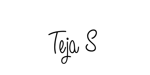 How to make Teja S name signature. Use Angelique-Rose-font-FFP style for creating short signs online. This is the latest handwritten sign. Teja S signature style 5 images and pictures png
