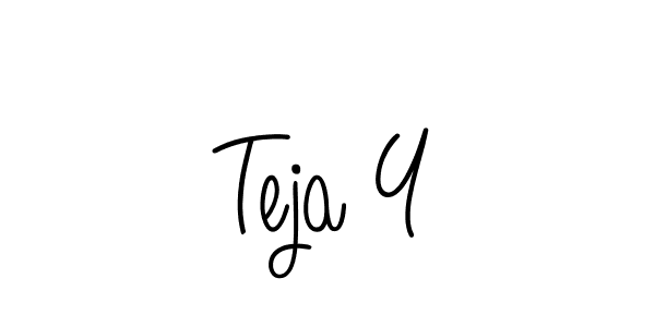 Teja Y stylish signature style. Best Handwritten Sign (Angelique-Rose-font-FFP) for my name. Handwritten Signature Collection Ideas for my name Teja Y. Teja Y signature style 5 images and pictures png