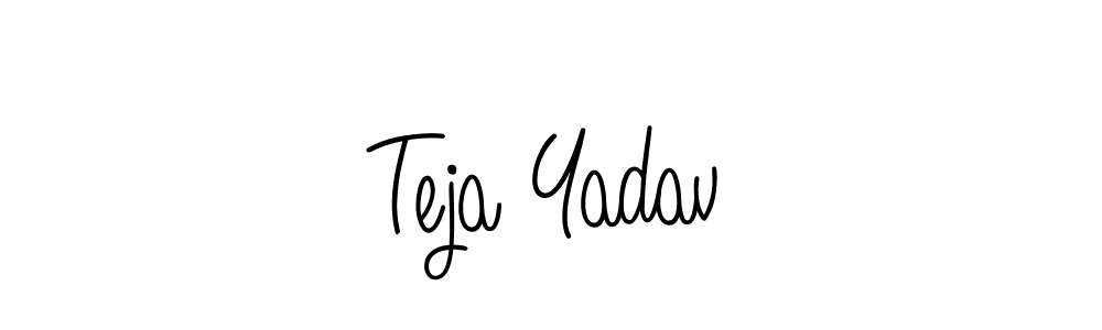 Use a signature maker to create a handwritten signature online. With this signature software, you can design (Angelique-Rose-font-FFP) your own signature for name Teja Yadav. Teja Yadav signature style 5 images and pictures png