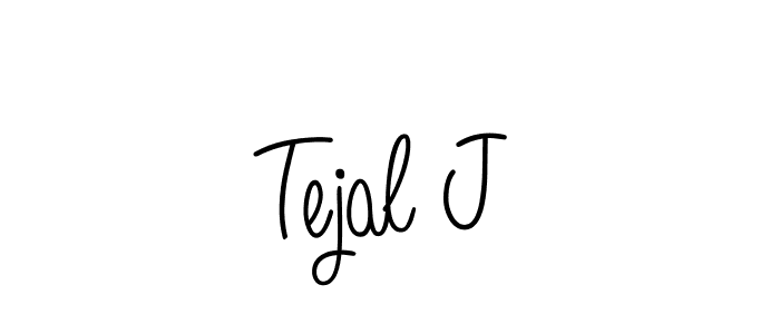 How to Draw Tejal J signature style? Angelique-Rose-font-FFP is a latest design signature styles for name Tejal J. Tejal J signature style 5 images and pictures png