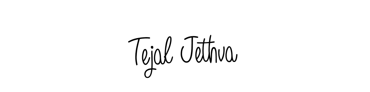 How to make Tejal Jethva name signature. Use Angelique-Rose-font-FFP style for creating short signs online. This is the latest handwritten sign. Tejal Jethva signature style 5 images and pictures png