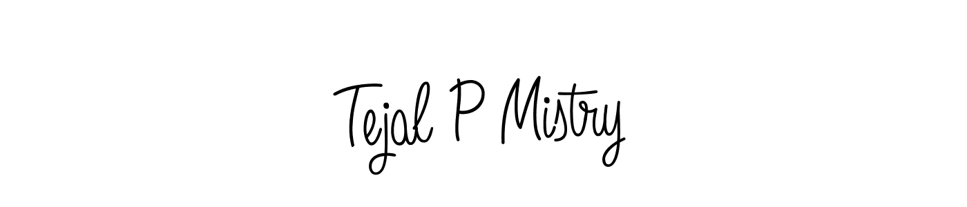 Make a beautiful signature design for name Tejal P Mistry. With this signature (Angelique-Rose-font-FFP) style, you can create a handwritten signature for free. Tejal P Mistry signature style 5 images and pictures png