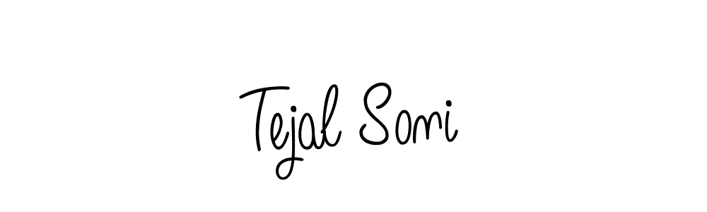 The best way (Angelique-Rose-font-FFP) to make a short signature is to pick only two or three words in your name. The name Tejal Soni include a total of six letters. For converting this name. Tejal Soni signature style 5 images and pictures png