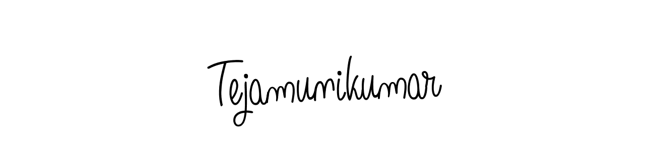 The best way (Angelique-Rose-font-FFP) to make a short signature is to pick only two or three words in your name. The name Tejamunikumar include a total of six letters. For converting this name. Tejamunikumar signature style 5 images and pictures png