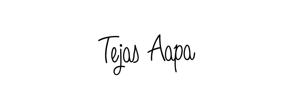 Use a signature maker to create a handwritten signature online. With this signature software, you can design (Angelique-Rose-font-FFP) your own signature for name Tejas Aapa. Tejas Aapa signature style 5 images and pictures png