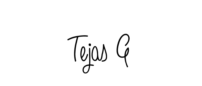 Design your own signature with our free online signature maker. With this signature software, you can create a handwritten (Angelique-Rose-font-FFP) signature for name Tejas G. Tejas G signature style 5 images and pictures png