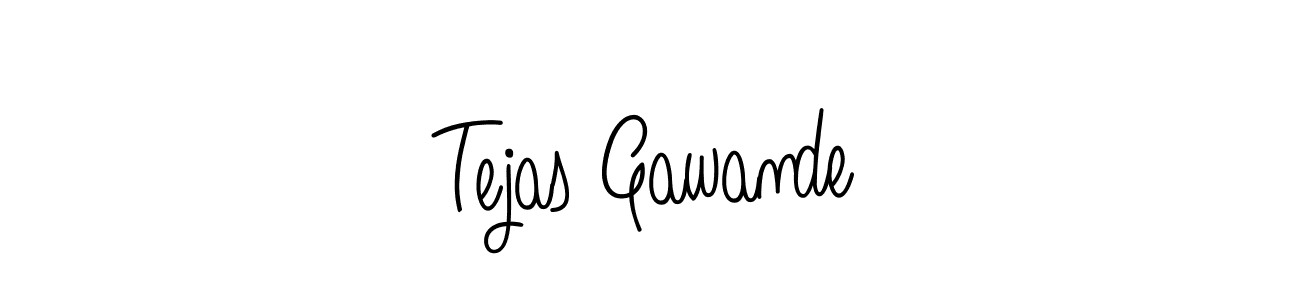 How to make Tejas Gawande name signature. Use Angelique-Rose-font-FFP style for creating short signs online. This is the latest handwritten sign. Tejas Gawande signature style 5 images and pictures png