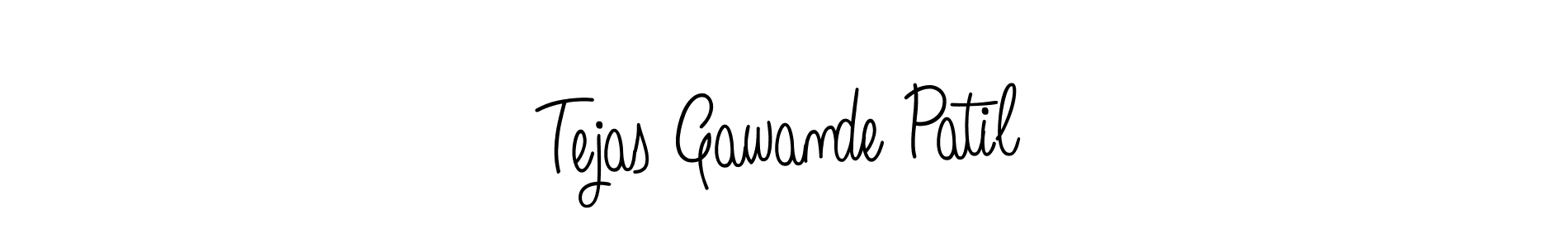 Use a signature maker to create a handwritten signature online. With this signature software, you can design (Angelique-Rose-font-FFP) your own signature for name Tejas Gawande Patil. Tejas Gawande Patil signature style 5 images and pictures png