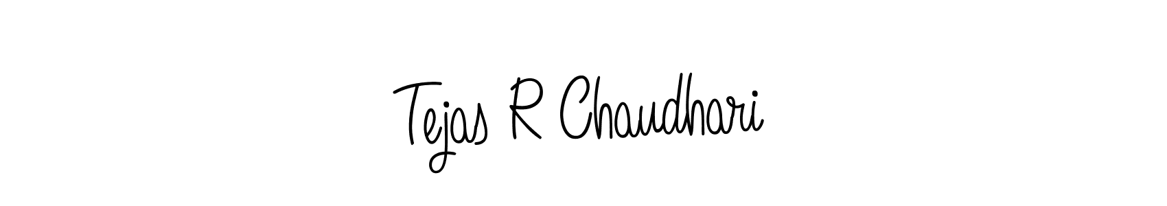 The best way (Angelique-Rose-font-FFP) to make a short signature is to pick only two or three words in your name. The name Tejas R Chaudhari include a total of six letters. For converting this name. Tejas R Chaudhari signature style 5 images and pictures png