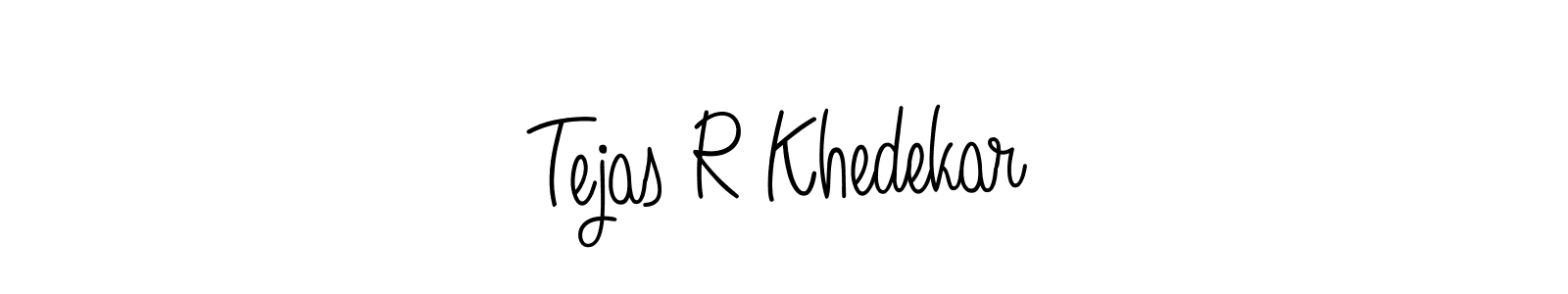 Create a beautiful signature design for name Tejas R Khedekar. With this signature (Angelique-Rose-font-FFP) fonts, you can make a handwritten signature for free. Tejas R Khedekar signature style 5 images and pictures png