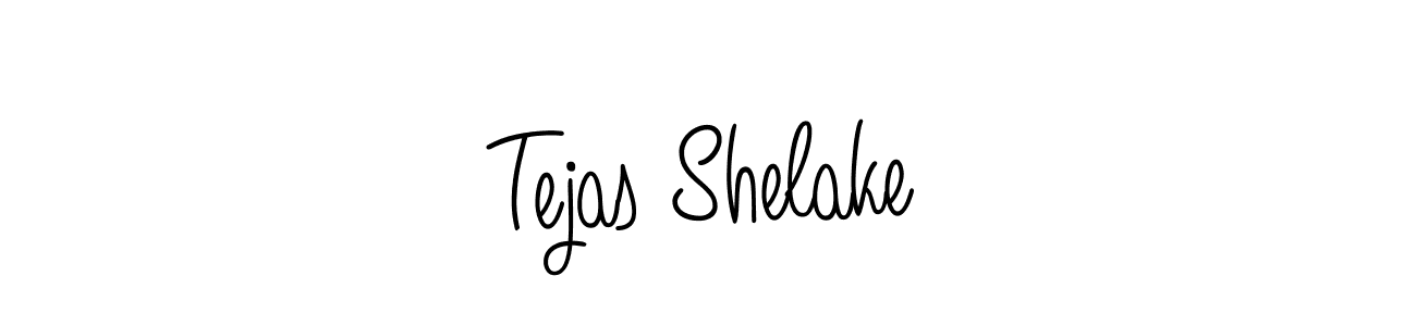 Use a signature maker to create a handwritten signature online. With this signature software, you can design (Angelique-Rose-font-FFP) your own signature for name Tejas Shelake. Tejas Shelake signature style 5 images and pictures png