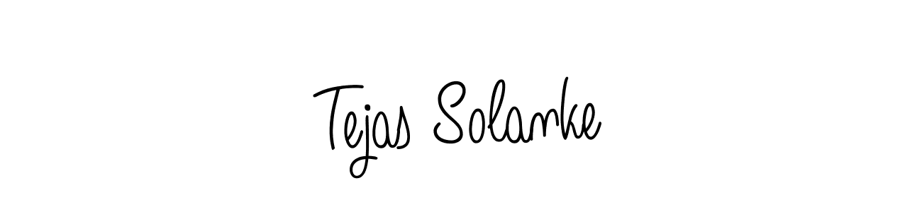 You should practise on your own different ways (Angelique-Rose-font-FFP) to write your name (Tejas Solanke) in signature. don't let someone else do it for you. Tejas Solanke signature style 5 images and pictures png
