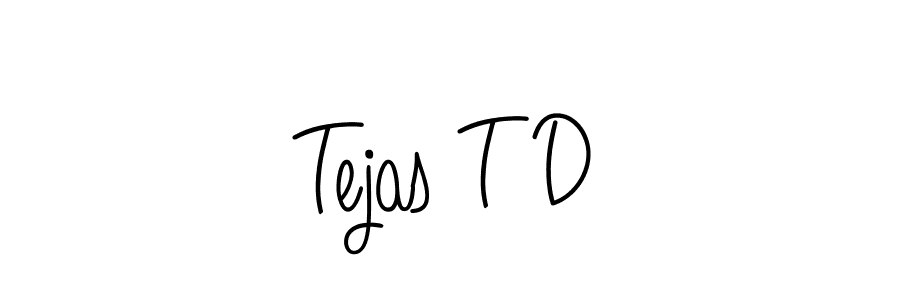 Also we have Tejas T D name is the best signature style. Create professional handwritten signature collection using Angelique-Rose-font-FFP autograph style. Tejas T D signature style 5 images and pictures png