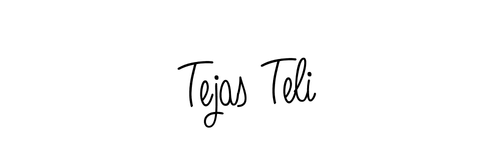 Create a beautiful signature design for name Tejas Teli. With this signature (Angelique-Rose-font-FFP) fonts, you can make a handwritten signature for free. Tejas Teli signature style 5 images and pictures png