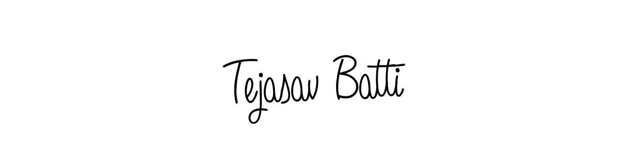 Create a beautiful signature design for name Tejasav Batti. With this signature (Angelique-Rose-font-FFP) fonts, you can make a handwritten signature for free. Tejasav Batti signature style 5 images and pictures png