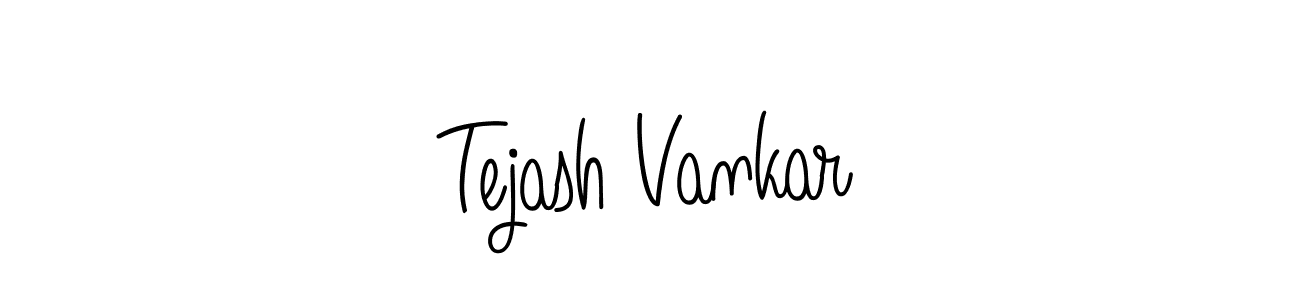 Use a signature maker to create a handwritten signature online. With this signature software, you can design (Angelique-Rose-font-FFP) your own signature for name Tejash Vankar. Tejash Vankar signature style 5 images and pictures png