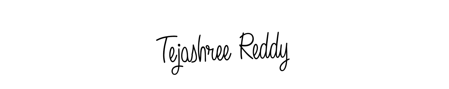 Make a beautiful signature design for name Tejashree Reddy. With this signature (Angelique-Rose-font-FFP) style, you can create a handwritten signature for free. Tejashree Reddy signature style 5 images and pictures png