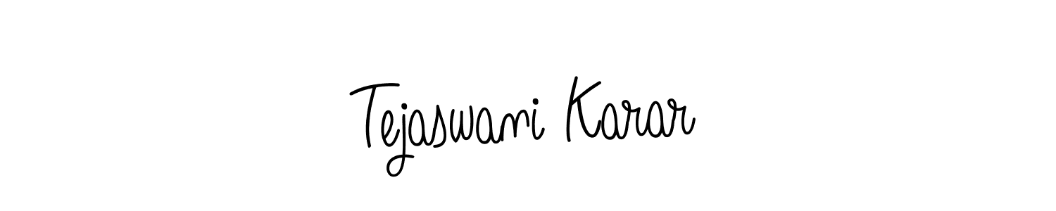 Design your own signature with our free online signature maker. With this signature software, you can create a handwritten (Angelique-Rose-font-FFP) signature for name Tejaswani Karar. Tejaswani Karar signature style 5 images and pictures png