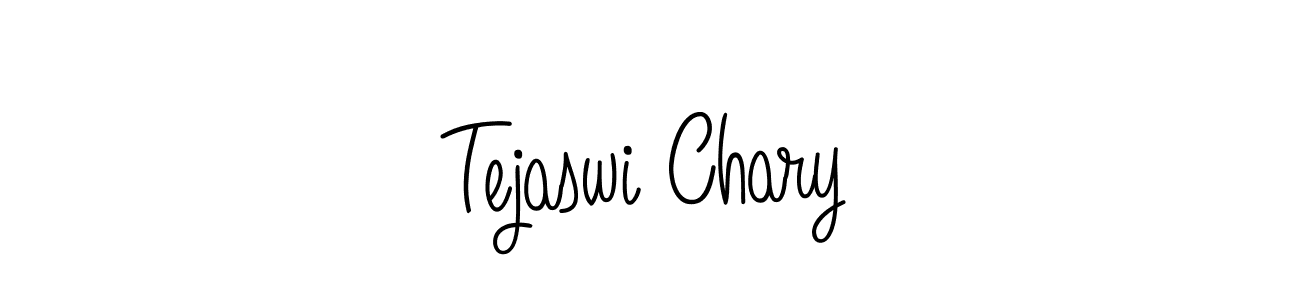 How to Draw Tejaswi Chary signature style? Angelique-Rose-font-FFP is a latest design signature styles for name Tejaswi Chary. Tejaswi Chary signature style 5 images and pictures png