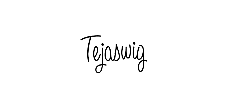 Make a beautiful signature design for name Tejaswig. With this signature (Angelique-Rose-font-FFP) style, you can create a handwritten signature for free. Tejaswig signature style 5 images and pictures png