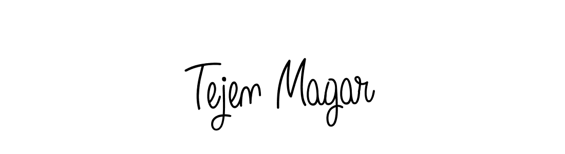 Design your own signature with our free online signature maker. With this signature software, you can create a handwritten (Angelique-Rose-font-FFP) signature for name Tejen Magar. Tejen Magar signature style 5 images and pictures png