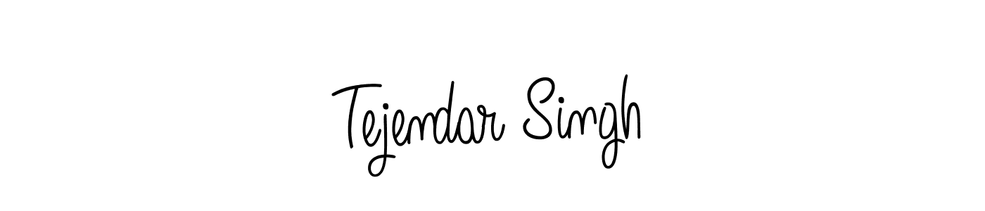 Make a beautiful signature design for name Tejendar Singh. With this signature (Angelique-Rose-font-FFP) style, you can create a handwritten signature for free. Tejendar Singh signature style 5 images and pictures png