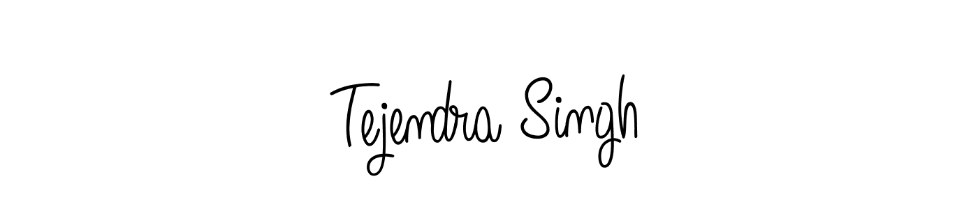 You should practise on your own different ways (Angelique-Rose-font-FFP) to write your name (Tejendra Singh) in signature. don't let someone else do it for you. Tejendra Singh signature style 5 images and pictures png