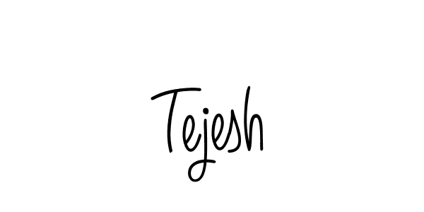 Use a signature maker to create a handwritten signature online. With this signature software, you can design (Angelique-Rose-font-FFP) your own signature for name Tejesh. Tejesh signature style 5 images and pictures png