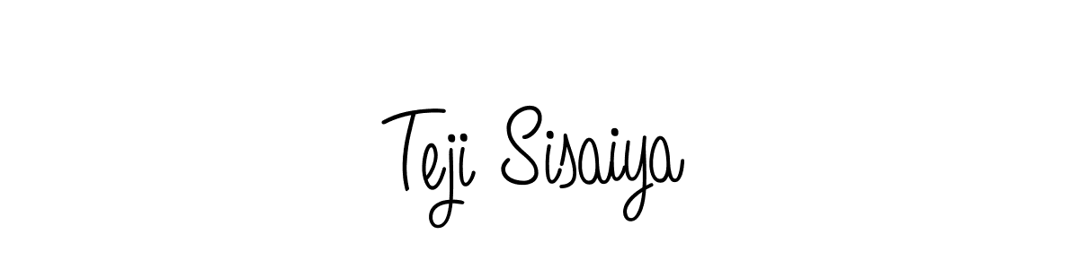 Use a signature maker to create a handwritten signature online. With this signature software, you can design (Angelique-Rose-font-FFP) your own signature for name Teji Sisaiya. Teji Sisaiya signature style 5 images and pictures png