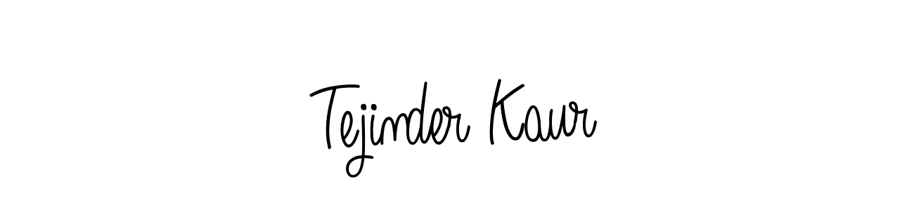 Design your own signature with our free online signature maker. With this signature software, you can create a handwritten (Angelique-Rose-font-FFP) signature for name Tejinder Kaur. Tejinder Kaur signature style 5 images and pictures png