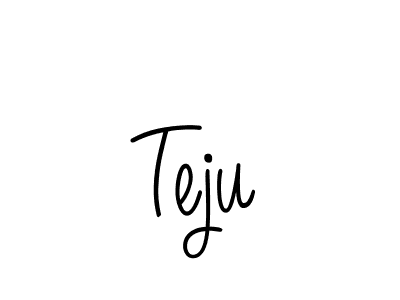 How to make Teju name signature. Use Angelique-Rose-font-FFP style for creating short signs online. This is the latest handwritten sign. Teju signature style 5 images and pictures png