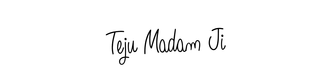 Also we have Teju Madam Ji name is the best signature style. Create professional handwritten signature collection using Angelique-Rose-font-FFP autograph style. Teju Madam Ji signature style 5 images and pictures png