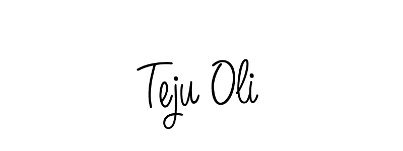 Design your own signature with our free online signature maker. With this signature software, you can create a handwritten (Angelique-Rose-font-FFP) signature for name Teju Oli. Teju Oli signature style 5 images and pictures png