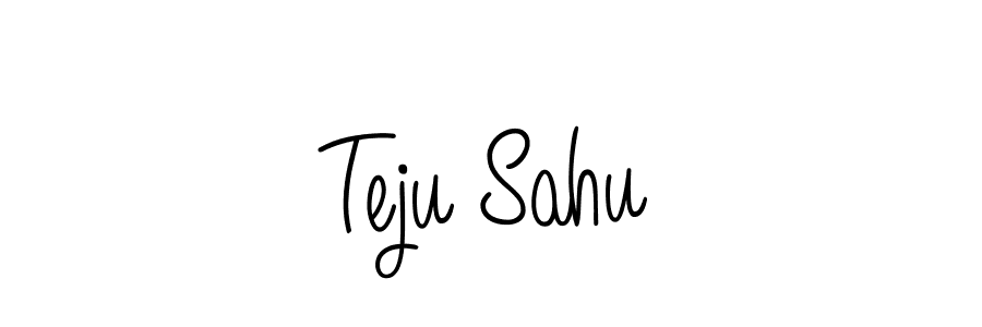 How to make Teju Sahu name signature. Use Angelique-Rose-font-FFP style for creating short signs online. This is the latest handwritten sign. Teju Sahu signature style 5 images and pictures png