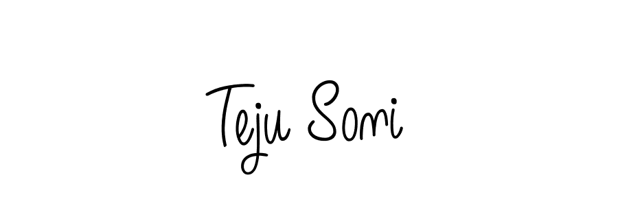 Create a beautiful signature design for name Teju Soni. With this signature (Angelique-Rose-font-FFP) fonts, you can make a handwritten signature for free. Teju Soni signature style 5 images and pictures png