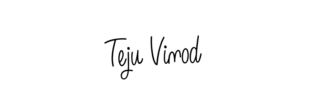 Create a beautiful signature design for name Teju Vinod. With this signature (Angelique-Rose-font-FFP) fonts, you can make a handwritten signature for free. Teju Vinod signature style 5 images and pictures png