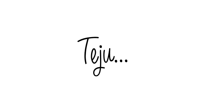 Use a signature maker to create a handwritten signature online. With this signature software, you can design (Angelique-Rose-font-FFP) your own signature for name Teju.... Teju... signature style 5 images and pictures png