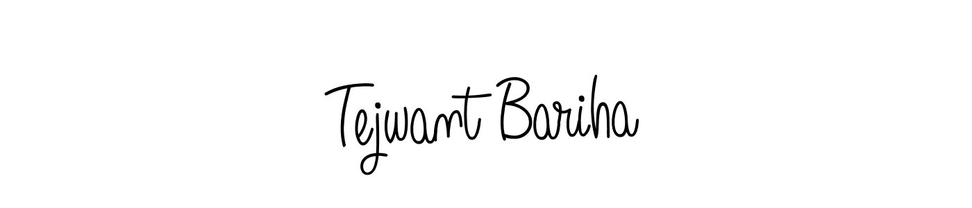 How to make Tejwant Bariha signature? Angelique-Rose-font-FFP is a professional autograph style. Create handwritten signature for Tejwant Bariha name. Tejwant Bariha signature style 5 images and pictures png