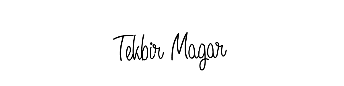 The best way (Angelique-Rose-font-FFP) to make a short signature is to pick only two or three words in your name. The name Tekbir Magar include a total of six letters. For converting this name. Tekbir Magar signature style 5 images and pictures png